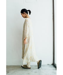 dosa（ドーサ）の「long tunisian tunic 印花絲質長洋裝（）」 - WEAR