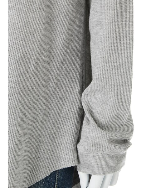 Ungrid（アングリッド）の「ワイドワッフルロングスリーブTee（トップス・レディース・オフホワイト/グレー/カーキ・F）」の9枚目の写真