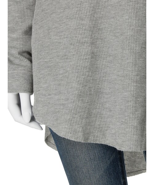 Ungrid（アングリッド）の「ワイドワッフルロングスリーブTee（トップス・レディース・オフホワイト/グレー/カーキ・F）」の10枚目の写真