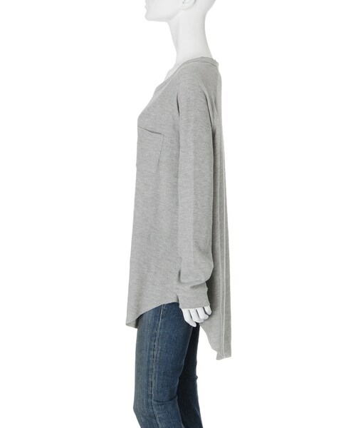 Ungrid（アングリッド）の「ワイドワッフルロングスリーブTee（トップス・レディース・オフホワイト/グレー/カーキ・F）」の5枚目の写真