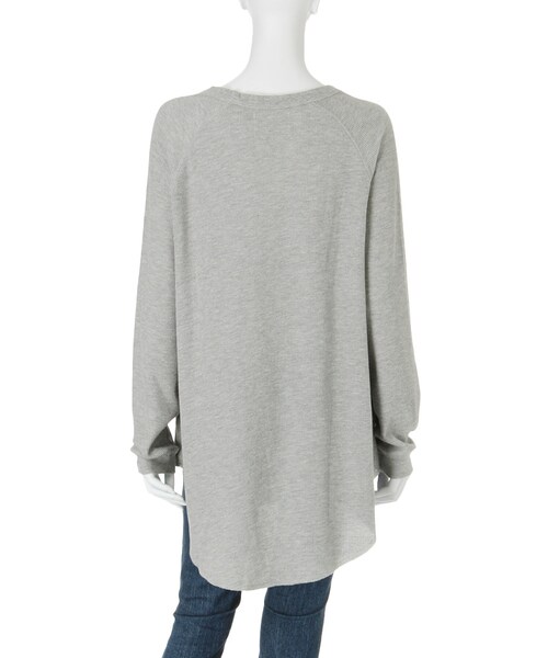 Ungrid（アングリッド）の「ワイドワッフルロングスリーブTee（トップス・レディース・オフホワイト/グレー/カーキ・F）」の6枚目の写真