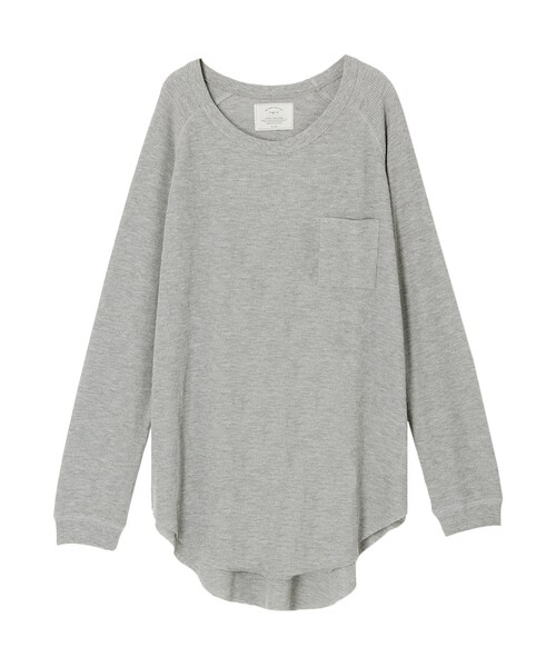 Ungrid（アングリッド）の「ワイドワッフルロングスリーブTee（トップス・レディース・オフホワイト/グレー/カーキ・F）」の11枚目の写真
