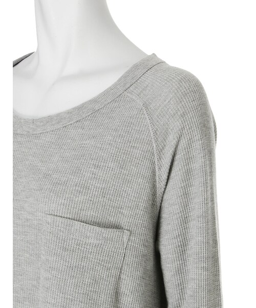 Ungrid（アングリッド）の「ワイドワッフルロングスリーブTee（トップス・レディース・オフホワイト/グレー/カーキ・F）」の8枚目の写真