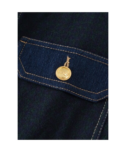 mercibeaucoup,（メルシーボークー）の「メルシーボークー、/ Ｂ：ニューメルミリ / ブルゾン（ジャケット/アウター・レディース・green/red・01/03）」の3枚目の写真