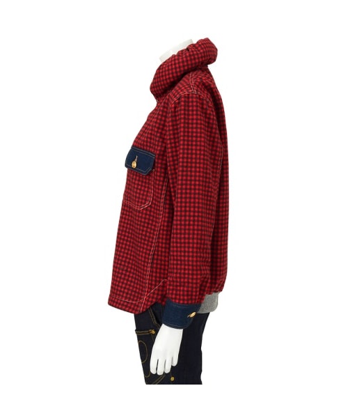 mercibeaucoup,（メルシーボークー）の「メルシーボークー、/ Ｂ：ニューメルミリ / ブルゾン（ジャケット/アウター・レディース・green/red・01/03）」の6枚目の写真