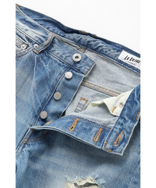 SLOBE IENA（スローブイエナ）の「LE DENIM ダメージストレートデニムパンツ（パンツ・レディース・ネイビー/ブルー・36/38）」の15枚目の写真