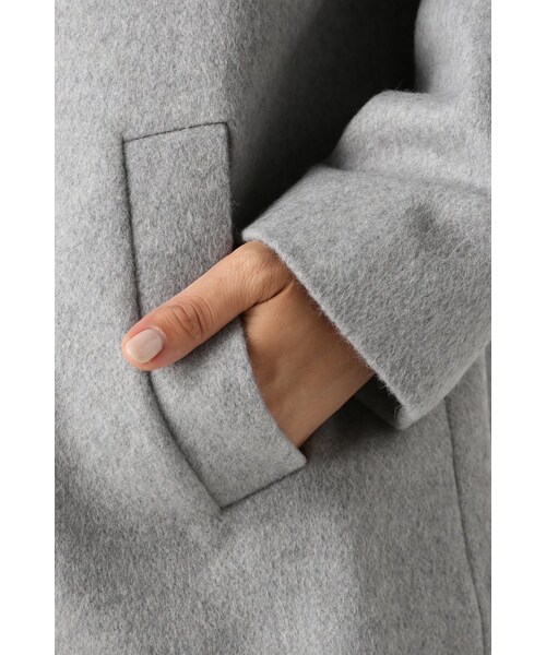 JOURNAL STANDARD（ジャーナルスタンダード）の「《予約》アンゴラビーバーショール ハーフコート◆（ジャケット/アウター・レディース・ブラック/グレーA/キャメル・フリー）」の21枚目の写真