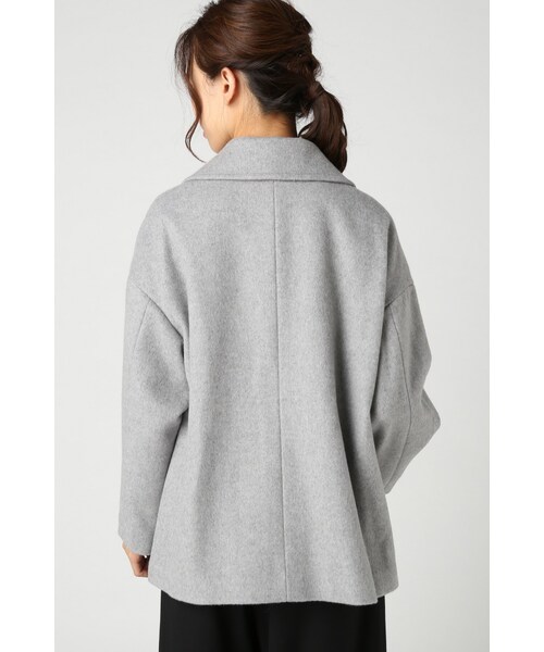 JOURNAL STANDARD（ジャーナルスタンダード）の「《予約》アンゴラビーバーショール ハーフコート◆（ジャケット/アウター・レディース・ブラック/グレーA/キャメル・フリー）」の17枚目の写真