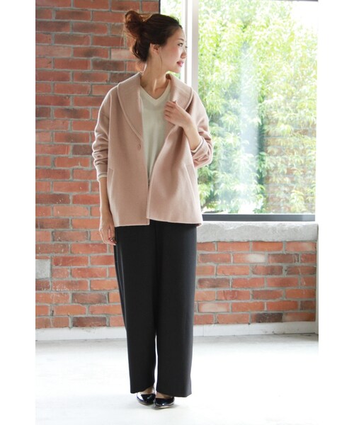 JOURNAL STANDARD（ジャーナルスタンダード）の「《予約》アンゴラビーバーショール ハーフコート◆（ジャケット/アウター・レディース・ブラック/グレーA/キャメル・フリー）」の7枚目の写真