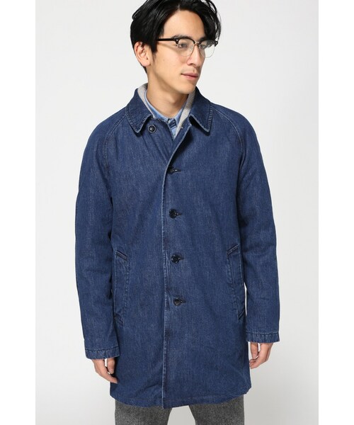 JOURNAL STANDARD(ジャーナルスタンダード)の「ライトデニムステンカラーコート◆(ジャケット/アウター・メンズ・ネイビー/ネイビー A・S/M/L)」の5枚目の写真