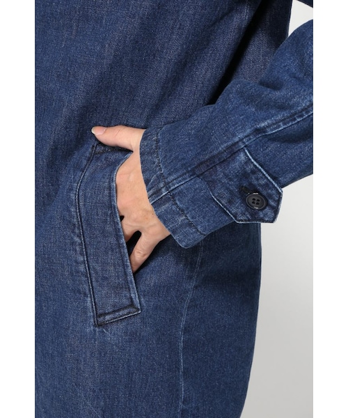 JOURNAL STANDARD(ジャーナルスタンダード)の「ライトデニムステンカラーコート◆(ジャケット/アウター・メンズ・ネイビー/ネイビー A・S/M/L)」の10枚目の写真