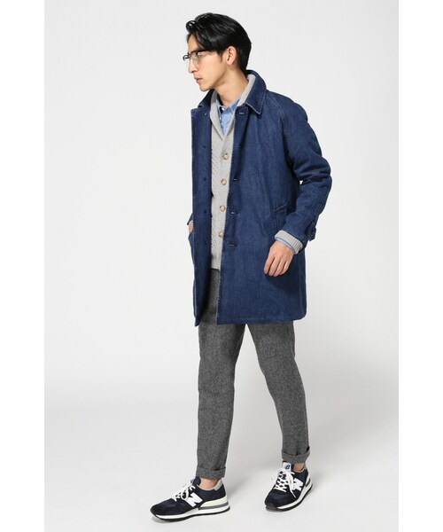 JOURNAL STANDARD(ジャーナルスタンダード)の「ライトデニムステンカラーコート◆(ジャケット/アウター・メンズ・ネイビー/ネイビー A・S/M/L)」の4枚目の写真