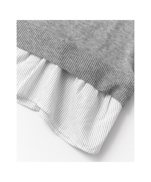 KBF（ケイビーエフ）の「KBF+ 2Way裾ペプラムニットワンピース（ワンピース/ドレス・レディース・BROWN/GRAY/BLACK・one）」の20枚目の写真