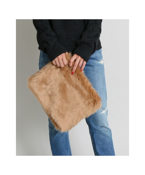 RODE SKO(ロデスコ)の「WILMA ファークラッチ(バッグ・レディース・PINK/LEO/KHAKI/CAMEL/GRAY・FREE)」の10枚目の写真