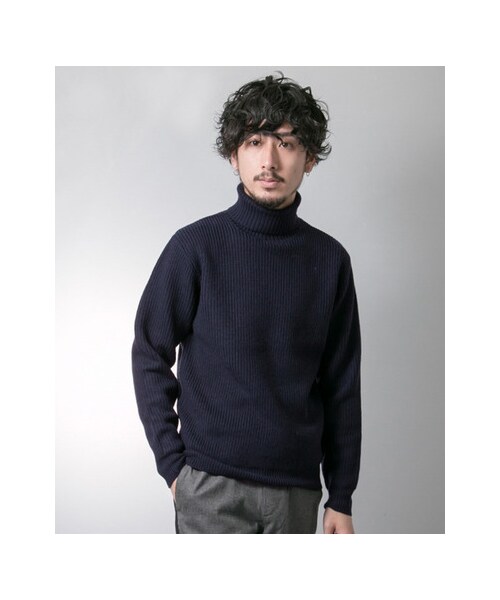 URBAN RESEARCH（アーバンリサーチ）の「ウール片畦タートルネック（トップス・メンズ・WHITE/GREY.H/NAVY/BEIGE/KHAKI・M/L）」の12枚目の写真