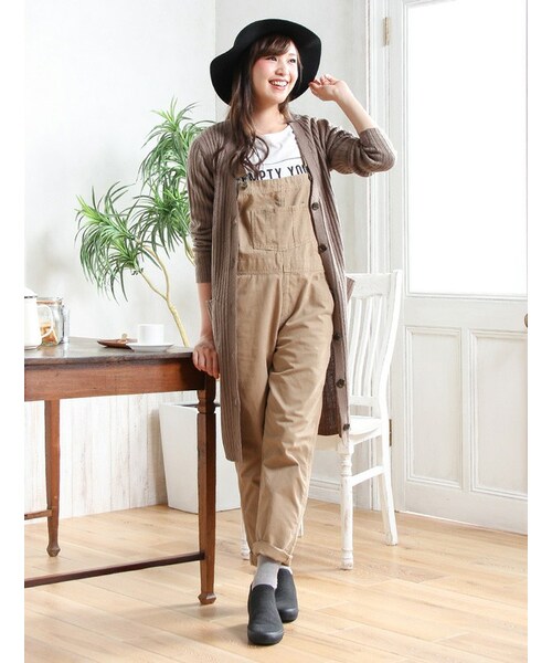 Honeys(ハニーズ)の「オーバーオール(パンツ・スキニー・レディース・クロ/コン/ベージュ・S/M/L)」の1枚目の写真