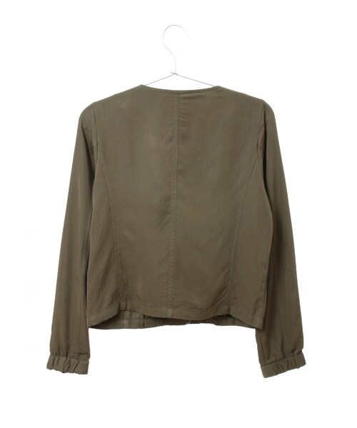 earth music&ecology（アースミュージックアンドエコロジー）の「ミリタリーブルゾン（ジャケット/アウター・ブラック/カーキ・S/M）」の4枚目の写真