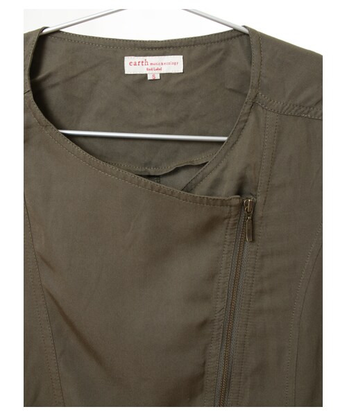 earth music&ecology（アースミュージックアンドエコロジー）の「ミリタリーブルゾン（ジャケット/アウター・ブラック/カーキ・S/M）」の5枚目の写真