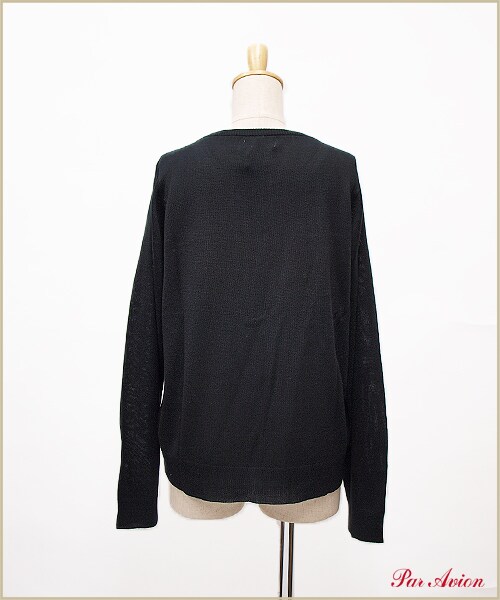 paravion（パラビオン）の「シープ刺繍カーディガン（トップス・レディース・オフホワイト/ブラック・ワンサイズ）」の4枚目の写真