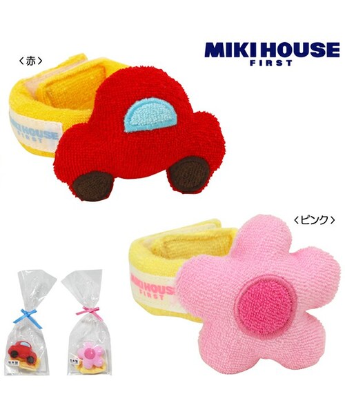 ミキハウスファースト ミキハウス の ミキハウスファースト 赤い車とお花のリストラトル 手首用 おもちゃ Wear ミキハウスファースト ミキハウス の ミキハウスファースト 赤い車とお花のリストラトル 手首用 おもちゃ Wear