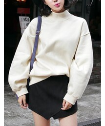 DHOLIC | ドロップショルダーハイネック裏起毛プルオーバー(スウェット)