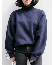 DHOLIC | ドロップショルダーハイネック裏起毛プルオーバー(スウェット)