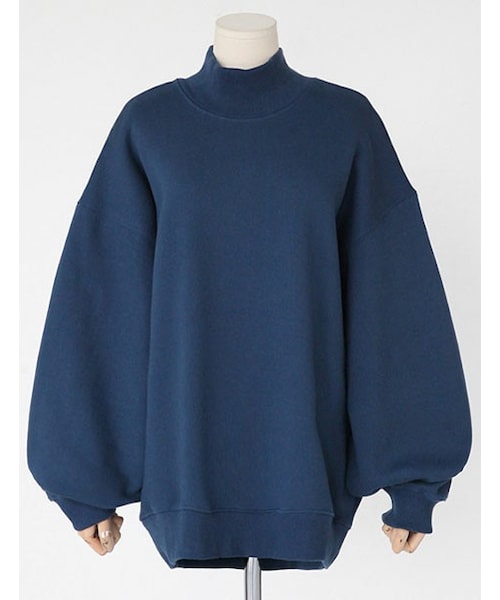 DHOLIC（ディーホリック）の「ドロップショルダーハイネック裏起毛プルオーバー（スウェット・レディース・クリーム/グレー/ディープカーキ/ネイビー/ブラウン/ブラック/ライトブルー・FREE）」の7枚目の写真