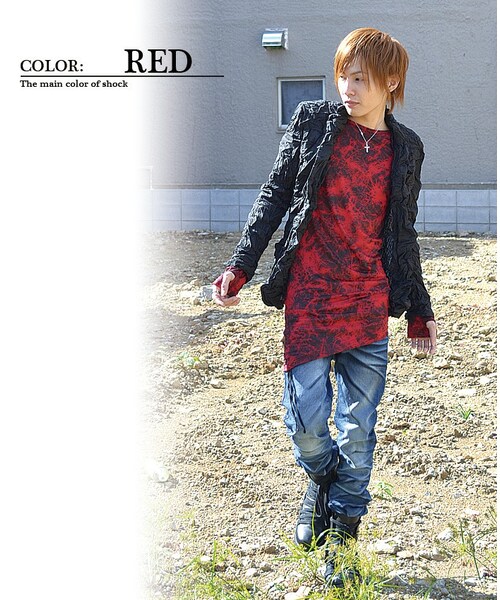 MIDAS（ミダス）の「メノエイデス長袖Tシャツ（Tシャツ/カットソー・メンズ・ホワイト/レッド・M/L）」の2枚目の写真