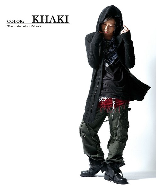 MIDAS（ミダス）の「アレクトールカーゴパンツ（カーゴパンツ・メンズ・ブラック/カーキ・M/L）」の2枚目の写真