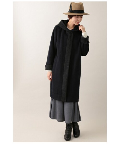 MERVEILLE H.（メルベイユアッシュ）の「ecowoolブランケットフード