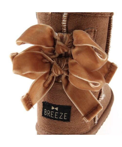 abcd（ナシ）の「ベビーリボン付ボアブーツ（シューズ・キッズ・ブラウン/アイボリー/ピンク・13/13.5/14/14.5/15）」の8枚目の写真