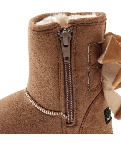 abcd（ナシ）の「ベビーリボン付ボアブーツ（シューズ・キッズ・ブラウン/アイボリー/ピンク・13/13.5/14/14.5/15）」の7枚目の写真