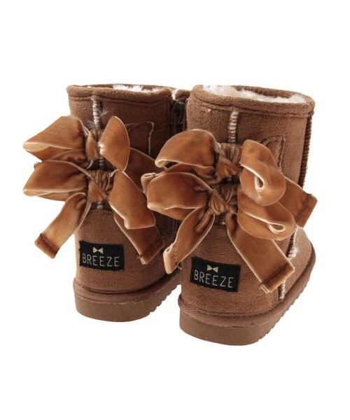 abcd（ナシ）の「ベビーリボン付ボアブーツ（シューズ・キッズ・ブラウン/アイボリー/ピンク・13/13.5/14/14.5/15）」の4枚目の写真