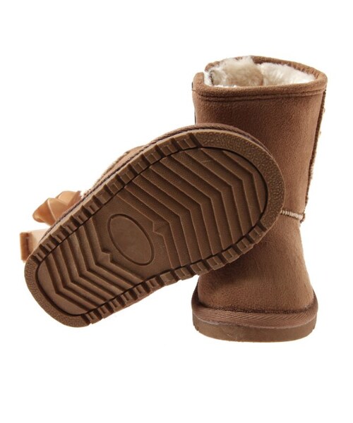 abcd（ナシ）の「ベビーリボン付ボアブーツ（シューズ・キッズ・ブラウン/アイボリー/ピンク・13/13.5/14/14.5/15）」の10枚目の写真