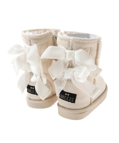 abcd（ナシ）の「ベビーリボン付ボアブーツ（シューズ・キッズ・ブラウン/アイボリー/ピンク・13/13.5/14/14.5/15）」の5枚目の写真