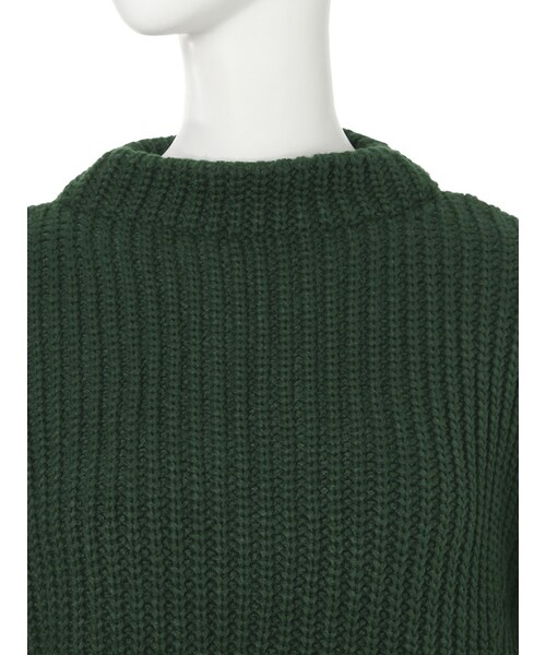 EVRIS（エヴリス）の「レイヤードボトルネックニット（トップス・レディース・グレー/ブラック/グリーン・F）」の6枚目の写真