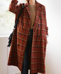 DHOLIC | タータンチェックロングジャケット(その他アウター)