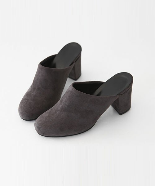 DHOLIC（ディーホリック）の「スエード調ミュール（サンダル・レディース・キャメル/グレー/ブラック・225/230/235/240/245/250）」の3枚目の写真