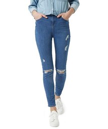 TOPSHOP | Topshop Moto 'Jamie' Ripped Skinny Jeans (Mid Denim) (Tall)(デニムパンツ)