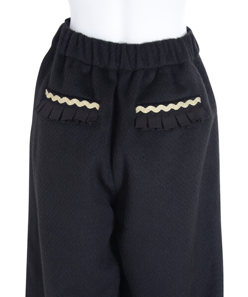 merry jenny（メリージェニー）の「フリルポケットワイドパンツ（パンツ・レディース・ブラック/グリーン・F）」の10枚目の写真