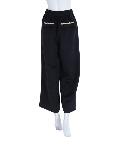 merry jenny（メリージェニー）の「フリルポケットワイドパンツ（パンツ・レディース・ブラック/グリーン・F）」の9枚目の写真