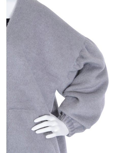 merry jenny（メリージェニー）の「ポリゴンポケットモモンガ（ジャケット/アウター・レディース・グレー/ブラック/ブラウン・F）」の11枚目の写真