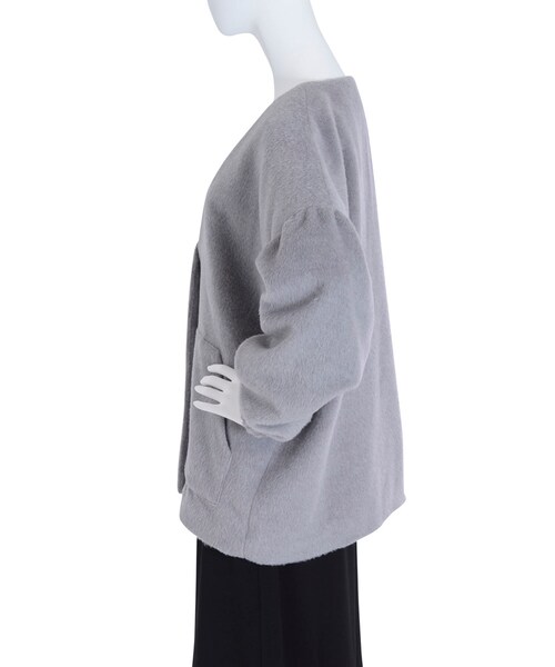 merry jenny（メリージェニー）の「ポリゴンポケットモモンガ（ジャケット/アウター・レディース・グレー/ブラック/ブラウン・F）」の7枚目の写真