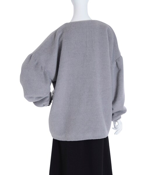 merry jenny（メリージェニー）の「ポリゴンポケットモモンガ（ジャケット/アウター・レディース・グレー/ブラック/ブラウン・F）」の8枚目の写真