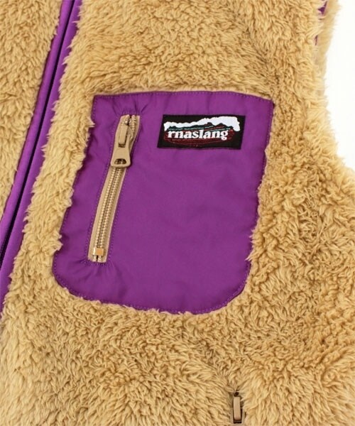 min@RNA(ミンアットアールエヌエー)の「WフェイスボアZipUpパーカーベスト(トップス・レディース・ブラック/オフホワイト/ベージュ/ネイビー・M)」の9枚目の写真