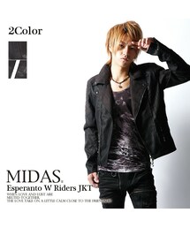美品 MIDAS ミダス 送料込 定価2.5万円程 ライダース ジャケット M 20151008102733773_215.jpg