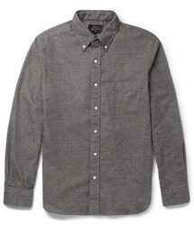 BEAMS | Beams Plus Slim-Fit Button-Down Collar Cotton-Flannel Shirt(シャツ/ブラウス)