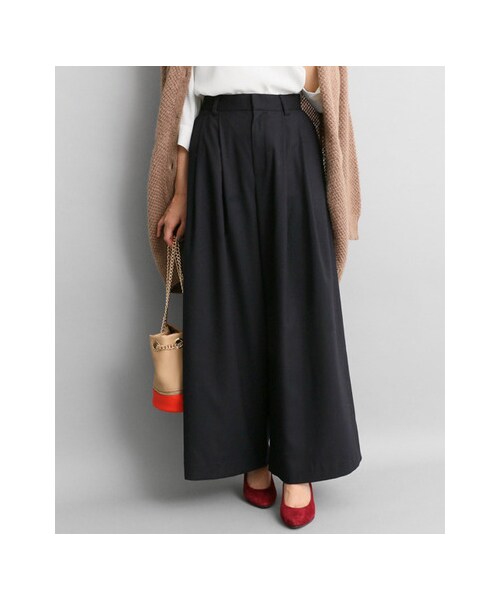 URBAN RESEARCH ROSSO WOMEN(アーバンリサーチ ロッソ)の「タックフレアワイドパンツ(パンツ・レディース・BROWN/GRAY/BLACK・36/38)」の8枚目の写真