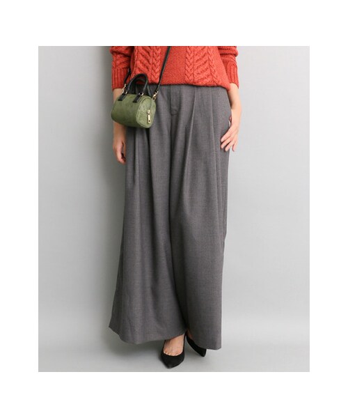 URBAN RESEARCH ROSSO WOMEN(アーバンリサーチ ロッソ)の「タックフレアワイドパンツ(パンツ・レディース・BROWN/GRAY/BLACK・36/38)」の6枚目の写真