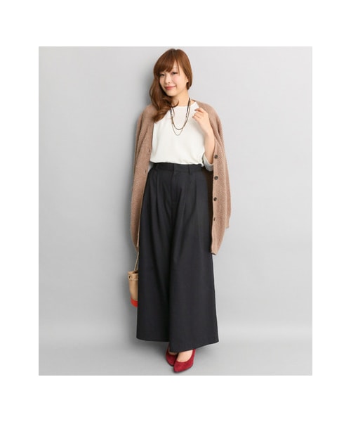 URBAN RESEARCH ROSSO WOMEN(アーバンリサーチ ロッソ)の「タックフレアワイドパンツ(パンツ・レディース・BROWN/GRAY/BLACK・36/38)」の9枚目の写真